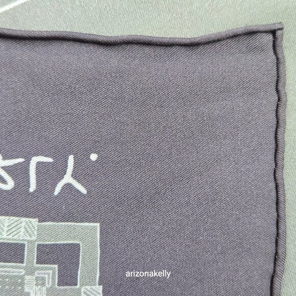 NWOT Silk Scarf Hand Rolled New York City Greenwich Village Manhattan Landmarks - Picture 11 of 13